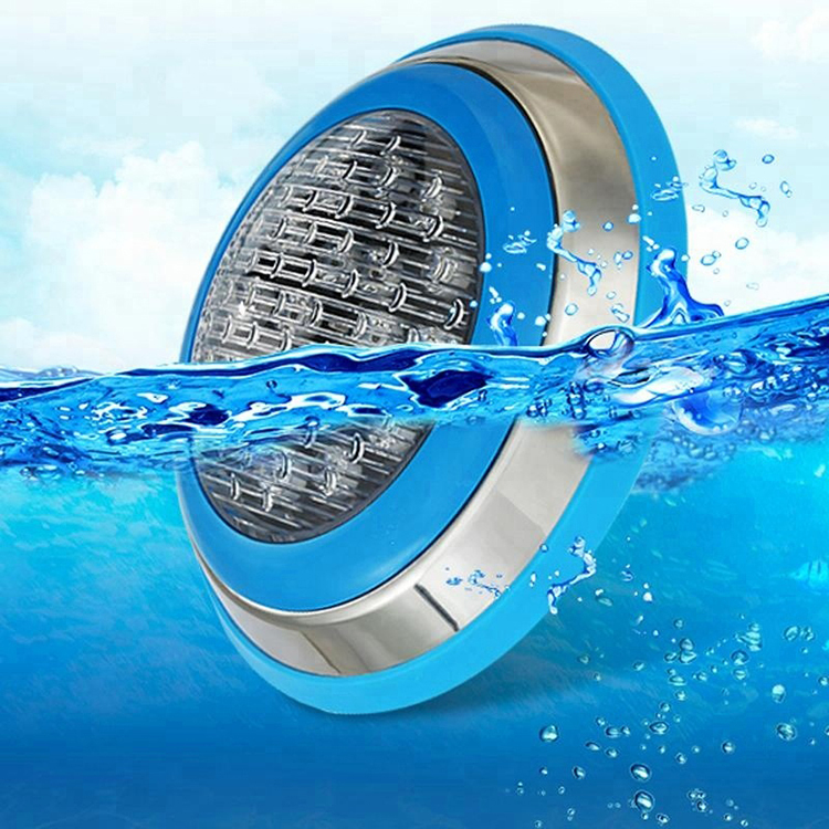 Stainless Steel Remote RGB Surface Wall Mounted 12v White Pond Resin Underwater Submersible Swimming Led Pool Light