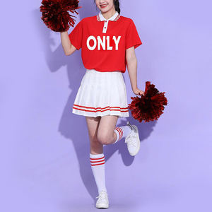 Conjuntos de Uniformes de Animadoras con Falda Mini para Prácticas de Baile de Equipos Escolares, con Logotipo Personalizado de Alta Calidad - Product Image 1