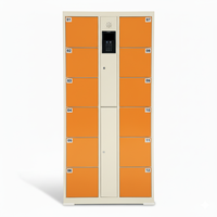 Casier électronique en métal assemblé intelligent, code-barres, code PIN, accès par empreinte digitale, durable, résistant à la rouille, pour l'école, la salle de sport, la blanchisserie, la plage