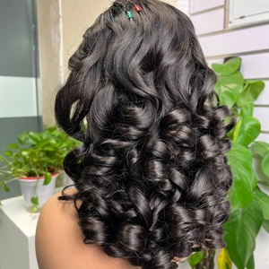 100% Virgin Human Hair Loose Bouncy <b>Wig</b> 13*4 Natural Color - Product Image 2