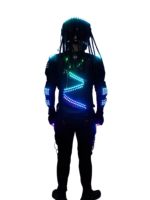 Costume de robot lumineux LED pour adultes, vêtements lumineux pour discothèque, scène, spectacle, fête, célébration
