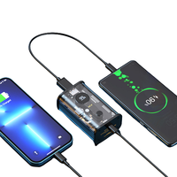 Batterie externe portable transparente sans fil 20W à charge rapide 10000mAh avec affichage numérique et prise en charge de la charge rapide