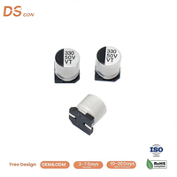 Condensateur électrolytique en aluminium SMD 50V 330uF, puce V 10x10.5mm pour la conception de circuits imprimés (PCB) de la maison intelligente et de l'électronique grand public