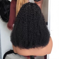 Perruque Lace Front Coolhair en Cheveux Humains Brésiliens Remy, Bouclés Crépus, Densité 200%, Volume et Épaisseur, 20-22 Pouces, HD 13x4, Résistante à la Chaleur