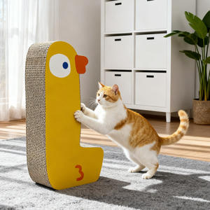 Maßgefertigter Umweltfreundlicher Moderner Kükenförmiger Recycelbarer Wellpappe-Kratzbaum für Katzen Langlebiger Karton-Katzenbaum - Product Image 6