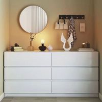 Commode en bois massif, armoire de rangement moderne blanche pour la chambre à coucher et le pied de lit, usage domestique