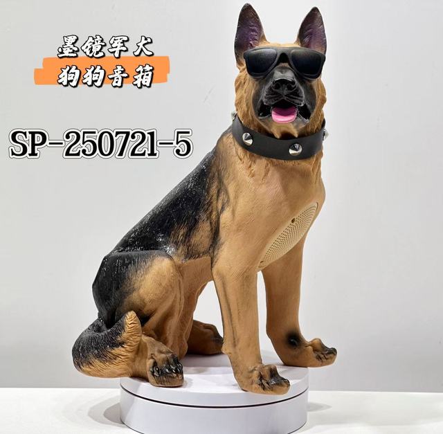 Cool German Shepherd Dog Bluetooth Speaker with Sunglasses, Creative Animal - Shaped Wireless Audio, Model SP - 250721 - 5