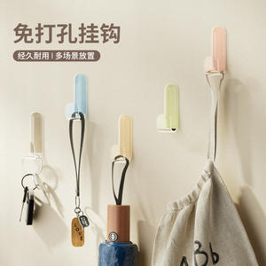 Crochet adhésif en plastique robuste, charge de 10 kg, crochet simple pour montage mural de cuisine, installation sans perçage, matériau ABS gris - Product Image 5