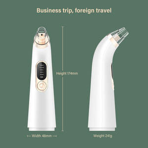 Appareil électrique de nettoyage des points noirs et des pores en silicone avec 4 têtes interchangeables pour les lèvres – Éliminateur de points noirs - Product Image 5