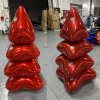 Grand modèle de Noël gonflable en PVC réfléchissant brillant pour la décoration