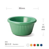Ensemble de ramequins en mélamine durable pour sauces, trempettes, desserts et préparations culinaires, et petites coupelles à condiments réutilisables pour la maison et la restauration
