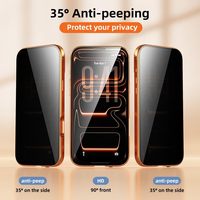 Écran de confidentialité anti-espion en verre trempé magnétique double face, couverture intégrale à 360°, coque de téléphone pour iPhone 18 Pro Max, 17, 16