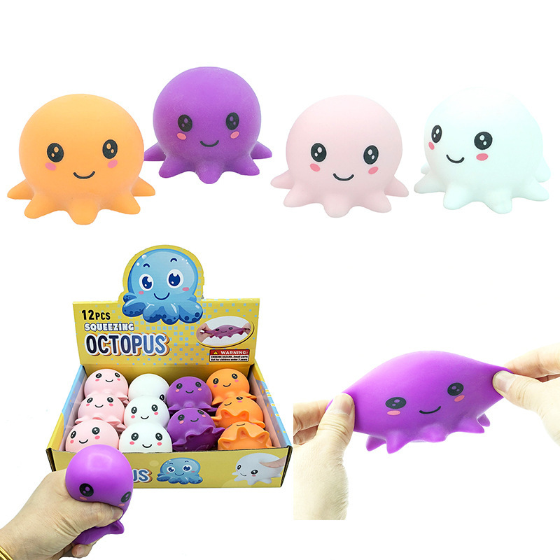 Mini Balle Anti-Stress pour Enfant, Jouet Relaxant pour Les Mains de Poulpe, Balle apaisante Douce et Amusante, Jouet à Presser sensoriel, Exercice de Mini Balle Anti-Stress pour Enfant, Jouet Relaxant pour Les Mains de Poulpe, Balle apaisante Douce et Amusante, Jouet à Presser sensoriel, Exercice de