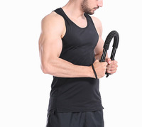 Barre de musculation pour les bras et la poitrine avec ressort en acier pour entraînement fitness