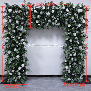 Arco de Rosas Artificiales Cuadrado DKB, Decoración de Fondo de Flores Blancas 3D de Seda al por Mayor para Bodas, Día de la Madre, Navidad - Product Image 3