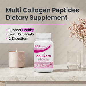 Capsules de suppléments multi-collagène en peptides pour la vente en gros, soutenant les articulations, les os, l'hydratation de la peau, l'élasticité, les cheveux et les ongles - Product Image 3