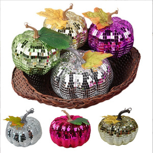 New Product Indoor Christmas Ornament Disco <b>Mirror</b> Manufactures' Pumpkin Minimum Order 100pcs - Product Image 2