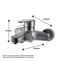 Robinet de douche en acier inoxydable 304, mitigeur chaud/froid, double ouverture, pommeau de douche chaud/froid (3-en-1)