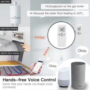Thermostat intelligent <span class=keywords><strong>sans</strong></span> <span class=keywords><strong>fil</strong></span> WIFI programmable HY703, matériau ABS/PC, chaudière à <span class=keywords><strong>gaz</strong></span>, chauffage, télécommande, vanne de mélange thermostatique - Product Image 4