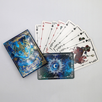 Jeu de cartes de tarot Oracle personnalisé de luxe avec finition dorée, livre guide et coffret cadeau - Emballage personnalisé écologique