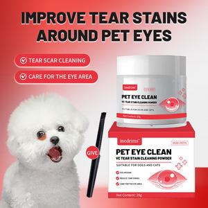 Poudre pour brûleur de larmes de chien, <span class=keywords><strong>nettoyant</strong></span> pour brûleur de larmes de chien, 20g de dissolvant doux pour les taches de larmes avec brosse |   Nettoyage des <span class=keywords><strong>yeux</strong></span> des animaux de compagnie - Product Image 5