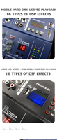 Console de mixage audio professionnelle PMX402D Performance avec microphone sans fil UHF