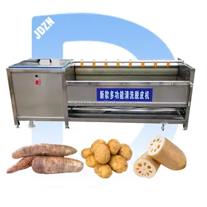 Máquina automática industrial para lavar frutas y verduras, camote, yuca, jengibre, tomate, patatas, peladora