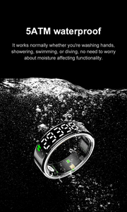 Anneau de suivi d'activité intelligent NFC en alliage d'acier inoxydable, contrôle par application, suivi de la fréquence cardiaque et du sommeil, étanche <span class=keywords><strong>5</strong></span> <span class=keywords><strong>ATM</strong></span>, autonomie de 4 jours - Product Image 6