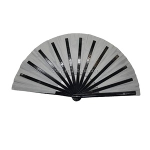 Éventail pliant portable en bambou réfléchissant avec lumière LED blanche, 33 cm (13 pouces), nouveau style, grand format, personnalisable, idéal comme cadeau promotionnel - Product Image 2