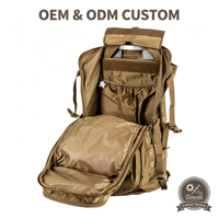 Sac à dos de randonnée personnalisé 56L avec cadre interne Molle, imperméable, antivol, en polyester, tactique, pour le camping en plein air, la randonnée