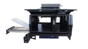 Plateau et auvent en aluminium pour pick-up 4x4 double/simple/extra cabine avec boîte pour chien et boîte à outils - Product Image 1