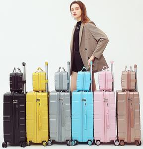 Özel 2 Parçalı Yeni Stil Unisex Parlak Gül Altın Rengi ABS Su Geçirmez Bavul Fermuar Çekmeceleri Kilitli Kişiselleştirilmiş Bagaj Setleri - Product Image 2