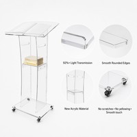 Meubles sur mesure pour usine - Pupitre en acrylique LED sur pied en verre pour présentations de prix, conférences, hôtels et usage domestique