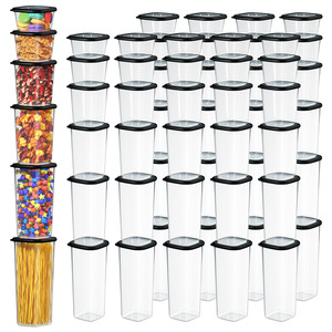 กล่องพลาสติก49ชิ้นอเนกประสงค์สำหรับเก็บอาหารสดในครัวพร้อมฝาปิดดีไซน์ทันสมัย - Product Image 5