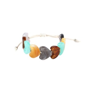 กำไลข้อมือคริสตัลรูปหัวใจทรงธรรมชาติ รุ่นใหม่ ขายส่ง HR SZ-019 สำหรับทุกเพศทุกวัย ดีไซน์ทันสมัย คุณภาพสูง ประดับด้วยหินหลากสีสัน สานอย่างมีเอกลักษณ์ สไตล์เรโทร - Product Image 5