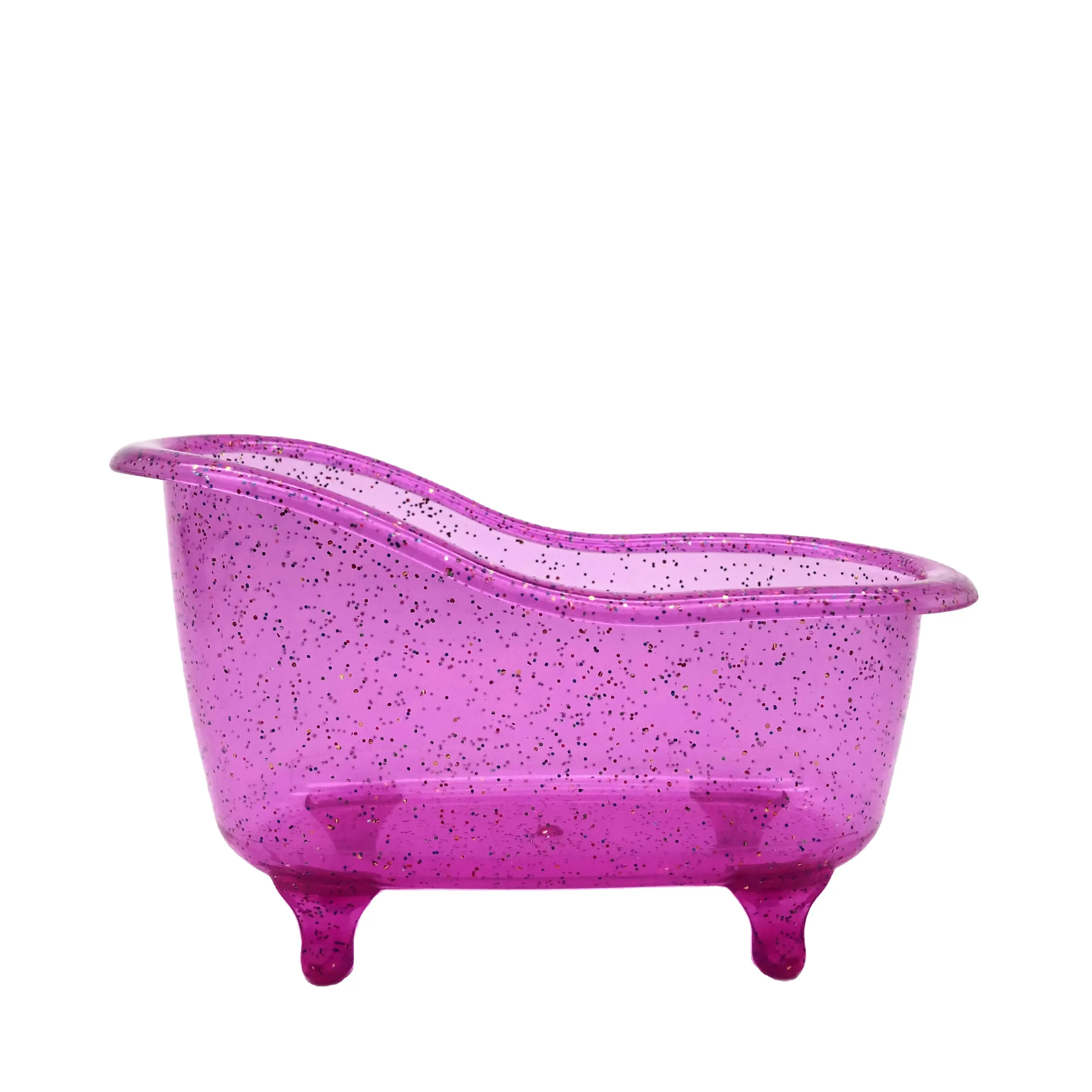 Küçük plastik banyo seti mini küvet şekli sabun ambalaj kabı, banyo dekor kutusu
