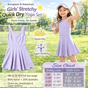 Vestido Deportivo <span class=keywords><strong>para</strong></span> <span class=keywords><strong>Niñas</strong></span> DH ODM Wisteria Purple, Elástico en Cuatro Direcciones, Transpirable, con Corte Evase, <span class=keywords><strong>para</strong></span> Juego Activo, Ballet y Danza - Product Image 3