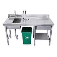 RVS 304 professionele catering spoelbak restaurant wasbak voedselindustrie keuken wasstation
