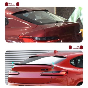 Aileron <span class=keywords><strong>de</strong></span> <span class=keywords><strong>toit</strong></span> arrière noir brillant style <span class=keywords><strong>X4</strong></span> M pour <span class=keywords><strong>BMW</strong></span> <span class=keywords><strong>X4</strong></span> G01 G02 2019+ Accessoires - Product Image 4