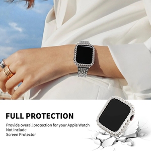 Coque Love Diamond PCHollow pour <span class=keywords><strong>Apple</strong></span> <span class=keywords><strong>Watch</strong></span> S9 IWatch 8 7 <span class=keywords><strong>6</strong></span> 5, <span class=keywords><strong>protection</strong></span> complète en diamant, coque rigide en PC, pare-chocs - Product Image 5