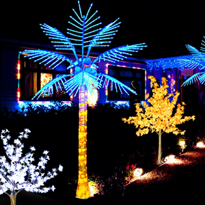 Toprex Decor IP65 220V Albero <span class=keywords><strong>di</strong></span> Palma <span class=keywords><strong>di</strong></span> Cocco Artificiale LED per <span class=keywords><strong>Natale</strong></span>, Illuminazione per Uso Interno/Esterno - Product Image 1