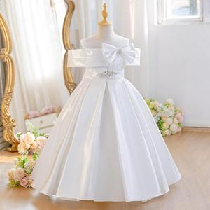 <span class=keywords><strong>Robe</strong></span> de soirée princesse <span class=keywords><strong>pour</strong></span> filles, épaules dénudées, avec nœud et strass à la taille, <span class=keywords><strong>pour</strong></span> anniversaire d'enfants, performance au piano, ou événement formel - Product Image 3