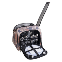 Ensemble de sacs isothermes portables pour pique-nique et camping en plein air pour 4 personnes, en polyester, réutilisables, avec options personnalisées, grand compartiment
