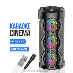 ZQS4303 Équipement de musique à lumière LED RVB extérieure personnalisée avec micro Équipement de musique Karoke Bt Système de cinéma maison Haut-parleur sans fil - Product Image 1