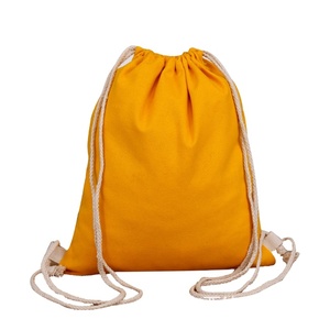 Large Capacity Customizable Logo Black Orange <b>Green</b> White Quilted Cotton Drawstring <b>Backpack</b> for Kids - Product Image 1