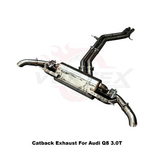 Sistema de Escape Catback con Válvulas Vortex SS304 para Audi Q8 3.0T 55TFSI EA839 V6 2019-2024, Ajuste Directo al Motor - Product Image 2