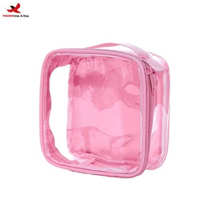 กระเป๋าเครื่องสำอางใสกันน้ำ PVC พร้อมซิปปิด ขนาดกลาง แฟชั่นทันสมัย ของขวัญสำหรับงานแต่งงาน RTS สั่งซื้อแบบคละจำนวนมาก - Product Image 1