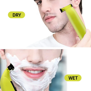 El más nuevo diseño de afeitadora de pelo para hombres recargable USB <span class=keywords><strong>barba</strong></span> maquinilla de afeitar impermeable hogar suave moda seco húmedo Dual para uso masculino - Product Image 5