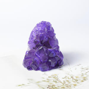 Vente en gros de pierres de guérison en cristal naturel, rectangulaires/carrées, polies, pour la purification, la méditation, les grappes de cristaux colorés pour le Feng Shui - Product Image 3