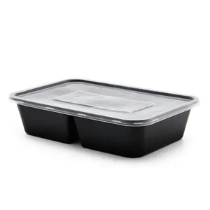 650ML 2 compartment biodegradable food container Take Away Disposable food container 2 compartment